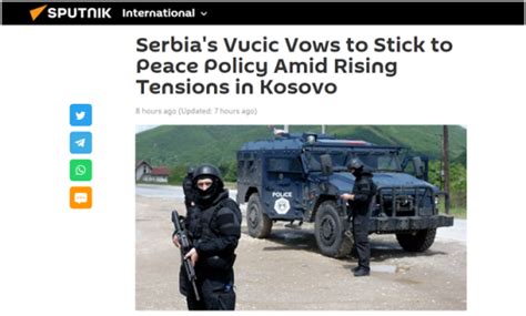 科索沃紧张局势升级，武契奇最新表态：不会在和平政策上后退_北京日报网