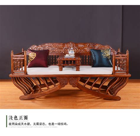 新中式风格罗汉床沙发床-家样