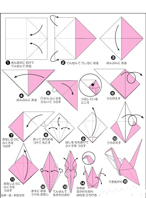 幼儿折纸千纸鹤步骤图(儿童折千纸鹤步骤图解) - 抖兔学习网