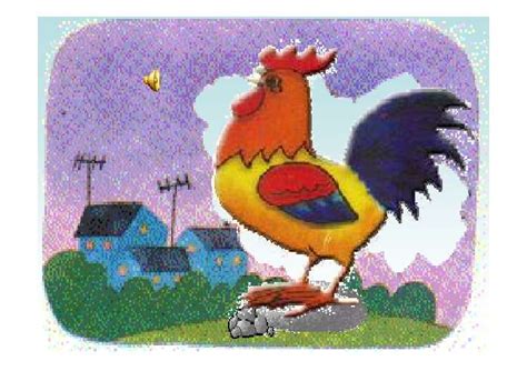 屋顶上一只红公鸡的风向标高清摄影大图-千库网