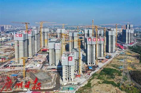 广州在建规模最大安置区项目——南沙庆盛安置区首栋住宅楼封顶