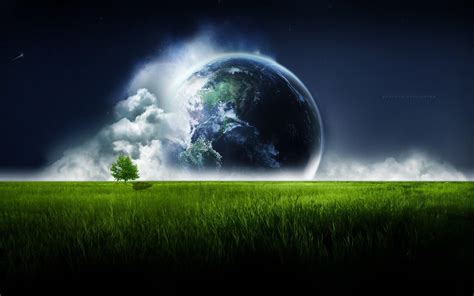 绿色创意地球高清壁纸-壁纸图片大全