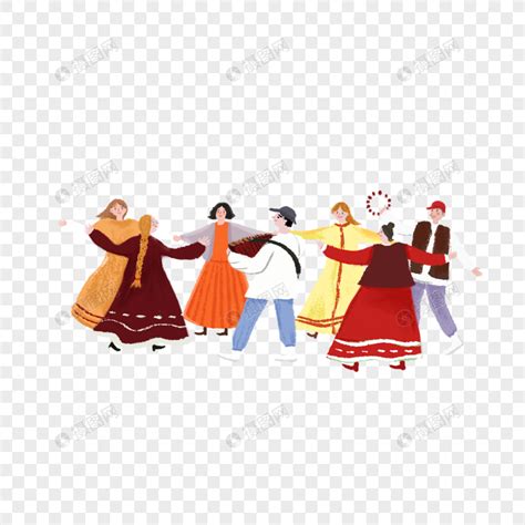 小女孩子们一起跳舞的可爱卡通图片手机壁纸_591彩信网