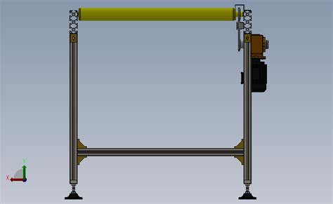 单链式不锈钢滚筒标准输送线_SOLIDWORKS 2016_模型图纸下载 – 懒石网