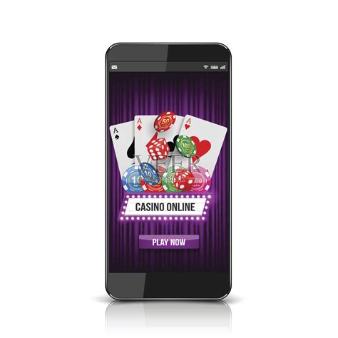 在线赌场概念，智能手机扑克牌和扑克筹码。插画图片素材_ID:157513534-Veer图库