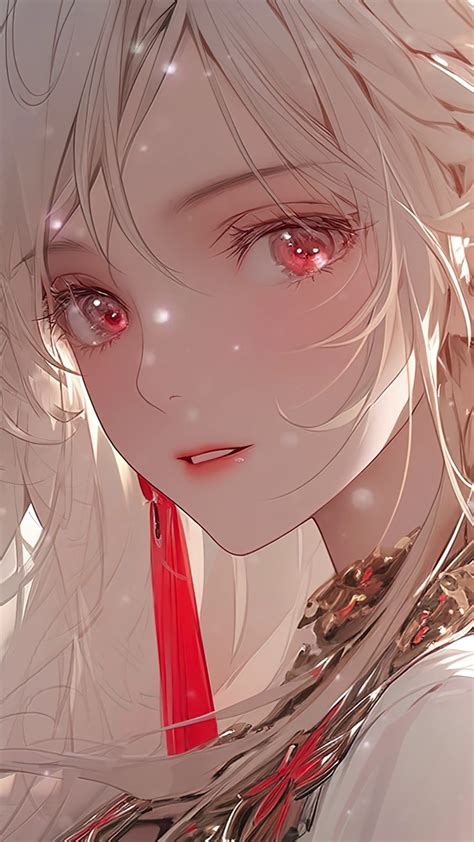 动漫白发红瞳巫女壁纸图片