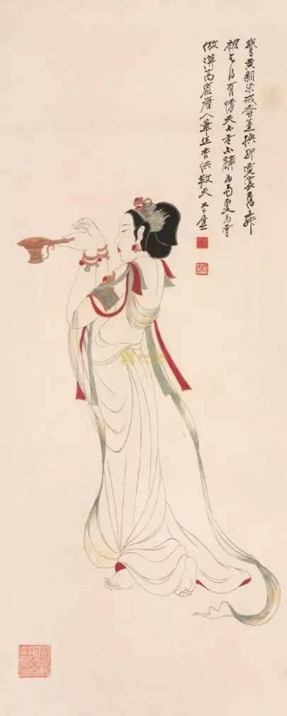 张大千仕女图图片