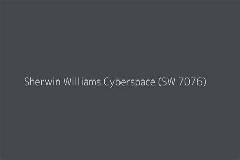 Sherwin Williams Cyberspace (SW 7076) Color HEX code