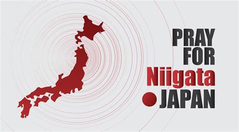 Pray for Niigata japan Message with Map on Gray background 2312219 ...