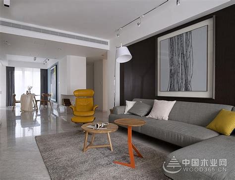 三居室装修简洁明了，100平米现代简约风格装修图片-中国木业网