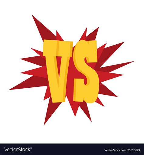 Vs versus letters icon battle confrontation Vector Image