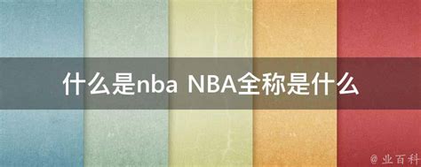 什么是nba NBA全称是什么 - 业百科