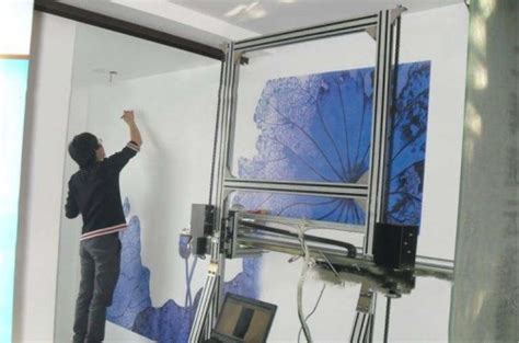 合众智能墙绘机器人墙体3d彩绘机室内背景墙绘画户外广告印刷