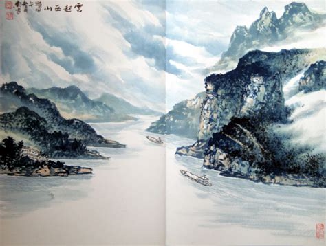 画家刘东方长江三峡写生册欣赏（高清组图）-中国山水画艺术网