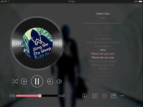 ipad Air音乐播放器界面|UI|APP界面|茫路 - 原创作品 - 站酷 (ZCOOL)