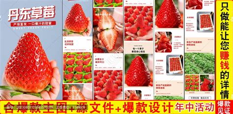 丹东草莓详情页,其它,其他设计,设计模板,汇图网www.huitu.com