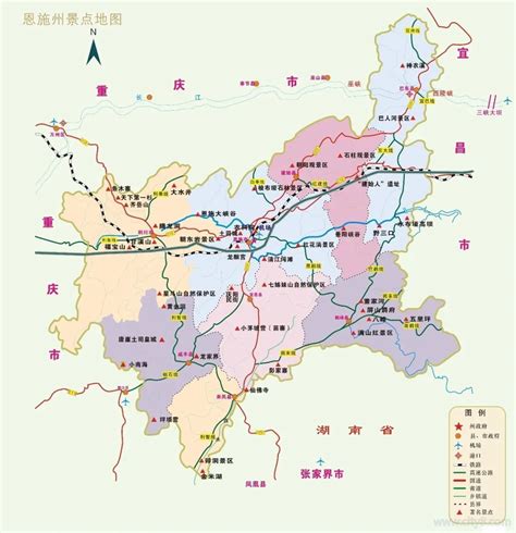 湖北恩施地图图片