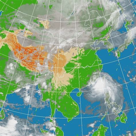 天气分析 >> 中国 >> 850hPa >> 叠加卫星云图