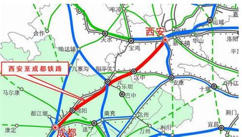 西成高铁最新线路图（站点+线路走向）- 成都本地宝