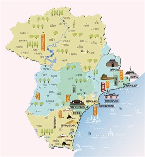 秦皇岛旅游地图图片