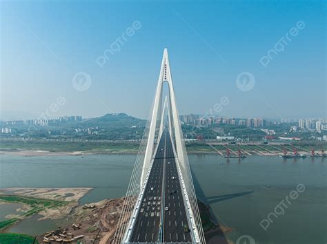 Fotografia Aérea Da Ponte Baijusi Em Chongqing Fundo, Ponte Do Templo ...