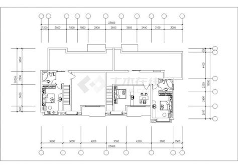湖州市赛泉花园小区住宅楼标准层平面设计CAD图纸（23张/1梯2户型）_住宅小区_土木在线