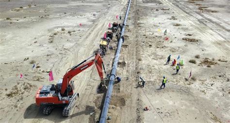 新疆轮台县至库尔勒市输气管道项目全面施工-人民图片网