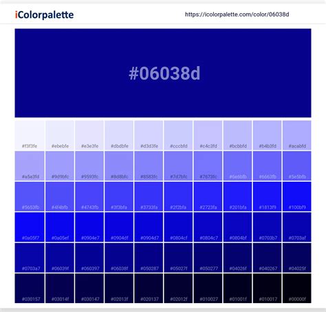 Pantone 2738 C Color | Hex color Code #06038D information | Hsl | Rgb ...