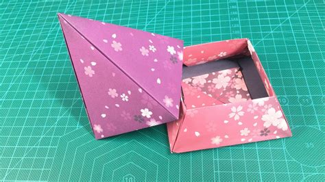 教你折可爱的迷你纸巾盒，步骤非常简单，手工折纸DIY教程