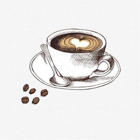 咖啡简笔画元素素材下载-正版素材401755425-摄图网