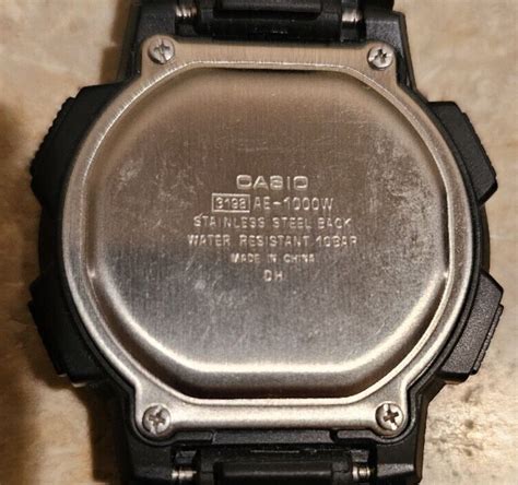 CASIO AE-1000W 3198 Men’s World Time 5 Alarms Digital WR 100M Watch ...
