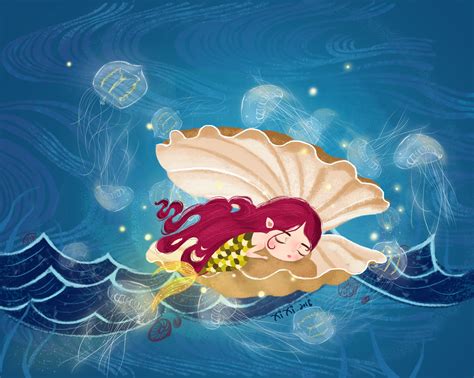 《海的女儿》|插画|绘本|幸福的栖息地 - 原创作品 - 站酷 (ZCOOL)
