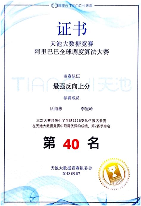 华南理工广州学院学子在天池大数据竞赛中获得优异成绩 _中国网