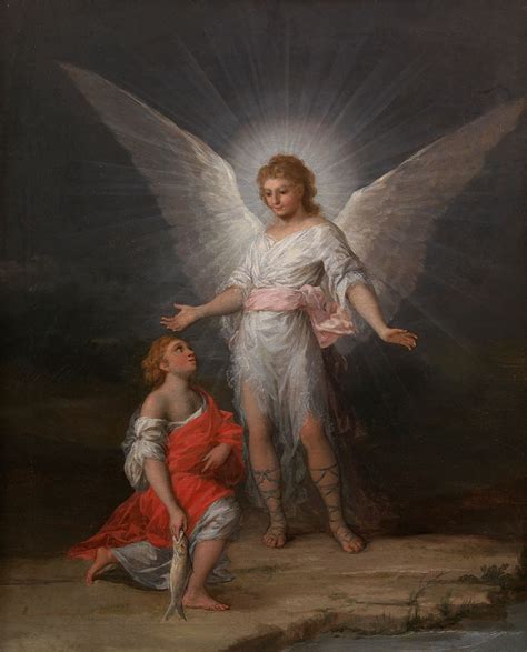 戈雅作品: Tobias and the Angel 托比亚斯和天使油画欣赏-加加色