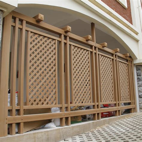 正品木塑花格别墅围栏立柱 专业供应商由绿和塑木围栏厂家供应-阿里巴巴