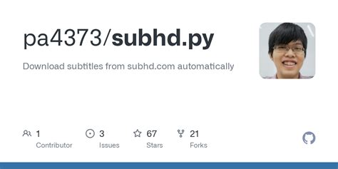 GitHub - pa4373/subhd.py: Download subtitles from subhd.com automatically