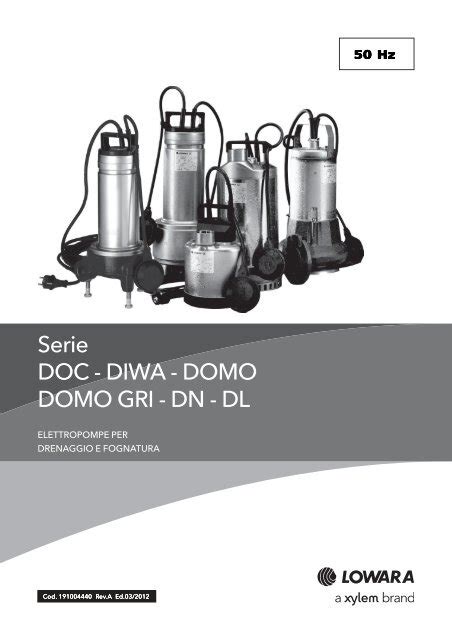 Pompe sommergibili: DOC-DIWA-DOMO-DOMOGRI-DN-DL - Roffia