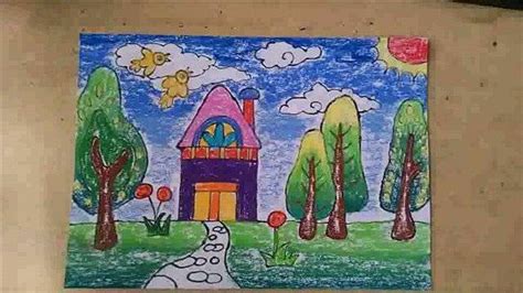 幼儿园小班美术作品：美丽的房子(3) - 绘画作品