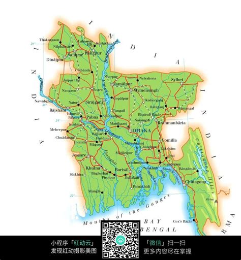 孟加拉国地图JPG图片免费下载_红动中国