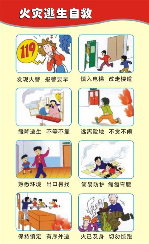 简约消防应急知识宣传三折页图片_单页/折页_编号12471542_红动中国