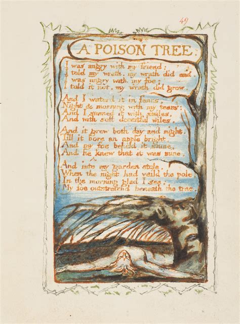 William Blake | Songs of Innocence and of Experience: A Poison Tree ...