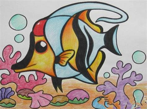 鱼的画法儿童画-露西学画画