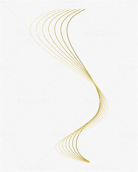 金色线条曲线图片素材免费下载 - 觅知网