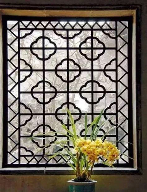 中式花格门窗——海棠花样式花格寓意「冠墅阳光」_图案