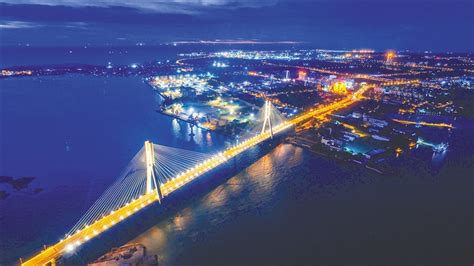 海南洋浦大桥：华灯璀璨增“颜值”_海口网