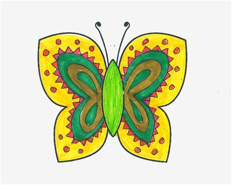 各种蝴蝶的简笔画画法图片步骤🎬小小画家