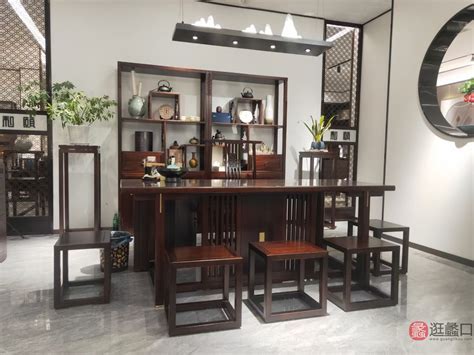 檀意 新中式客厅木茶桌_设计素材库免费下载-美间设计