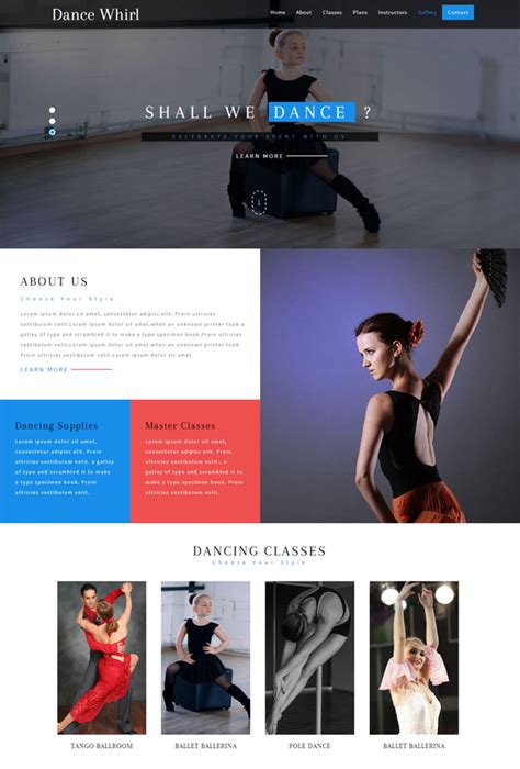 国外舞蹈网站模板 - NicePSD 优质设计素材下载站