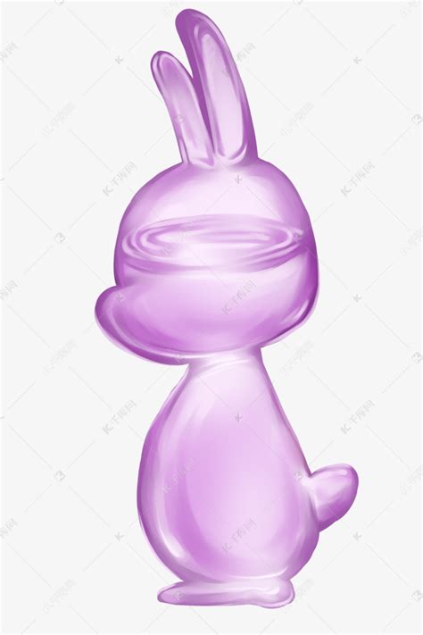 紫色兔子素材图片免费下载-千库网