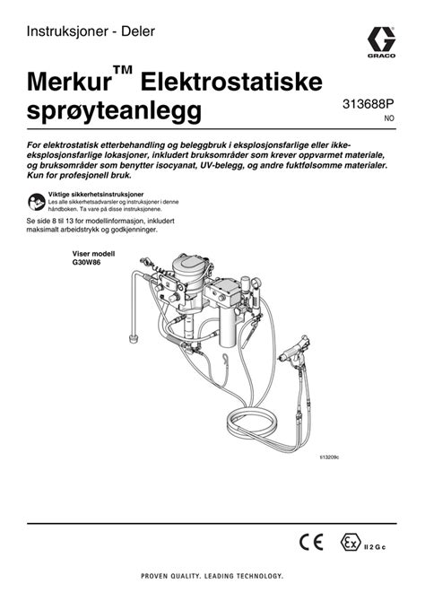 Graco 313688, Merkur Electrostatic Spray Packages Instructions | Manualzz